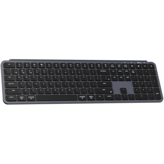 Keychron B6 Pro Full-Size Ultra-Slim Wireless Zmk Custom Keyboard For Win & Mac - Space Grey, Arabic